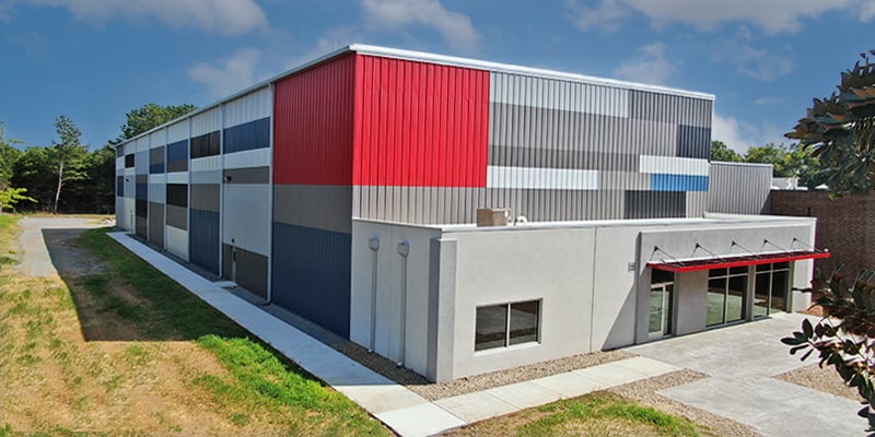 Colorful metal building using IMPs