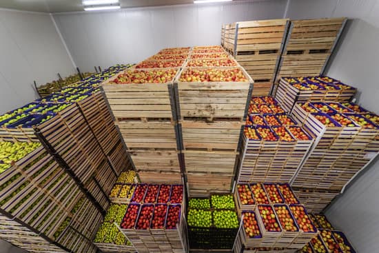 Fruits and vegetables in cold storage