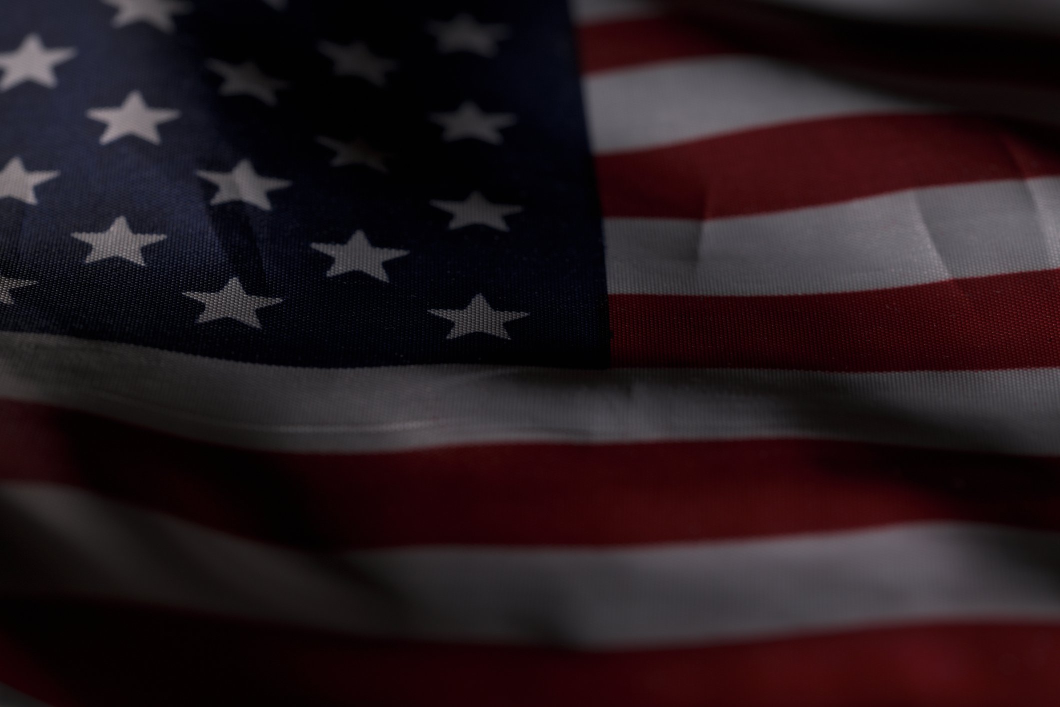 Close up of American flag